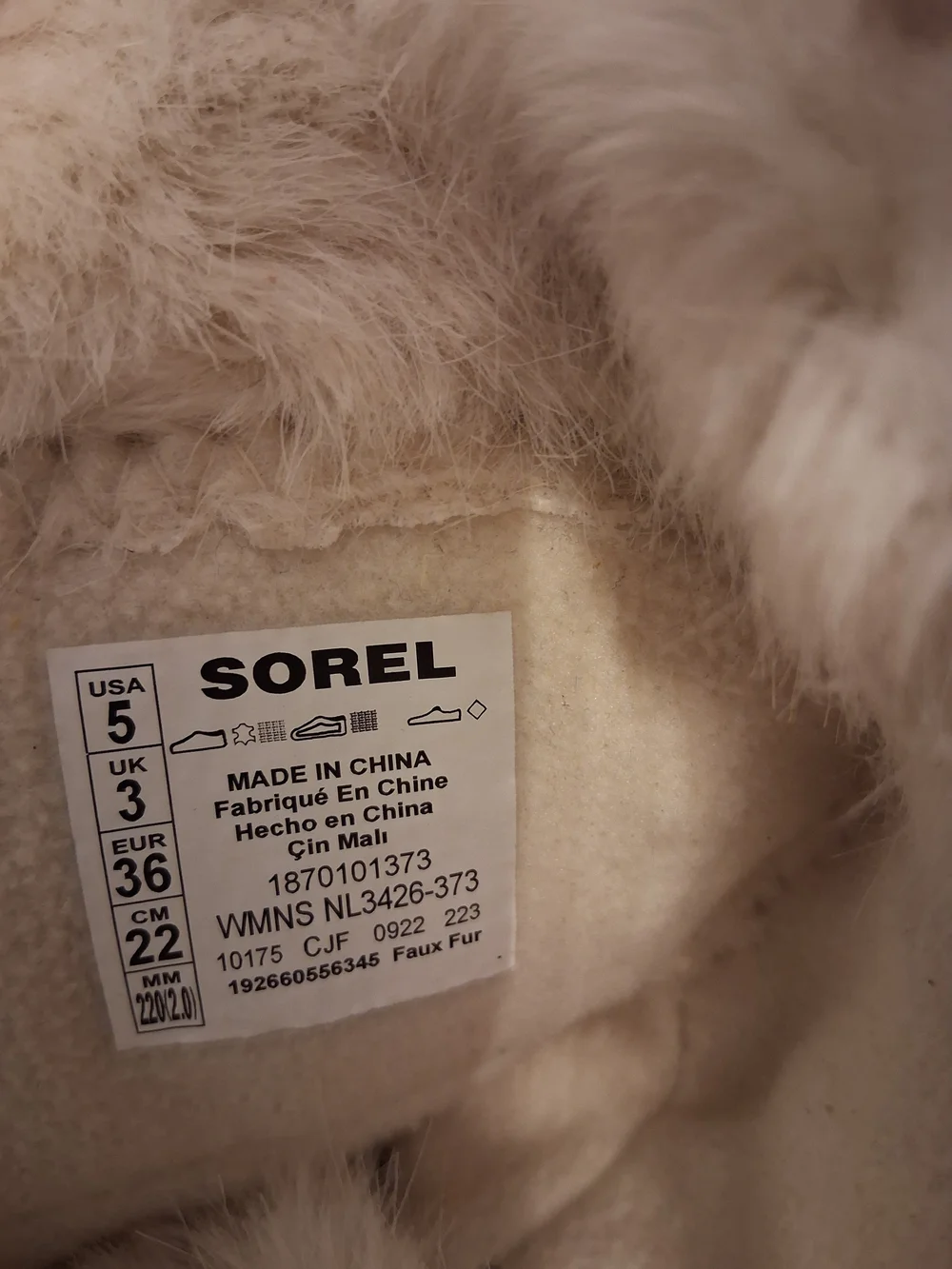 Sorel Women's Cream Faux Fur Lined Winter Boot